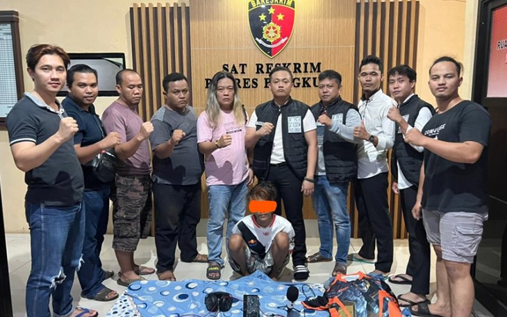 Terduga Pelaku dan Barang Bukti saat Diamankan 
