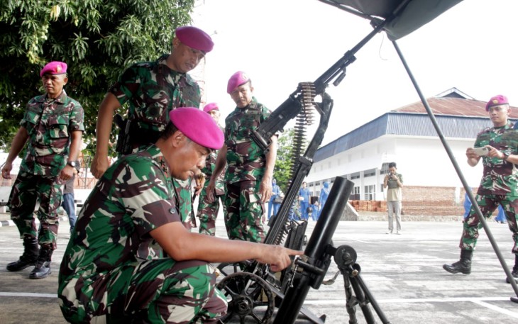 Dankormar saat melakukan kunjungan ke Yonmarhanlan VIII Bitung