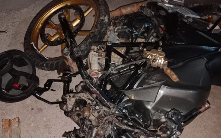 Kondisi Motor usai Tabrakan