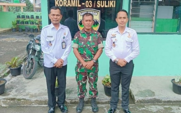 Kunjungan Kepala Lapas Kelas III Kamesworo di Koramil 03 Suliki.