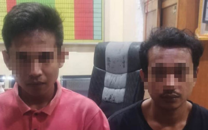 Tersangka saat diamankan
