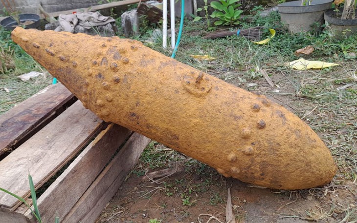 Benda Mirip Rudal di Dekat Makam saat ditemuakan, Sabtu (6/8/2022).