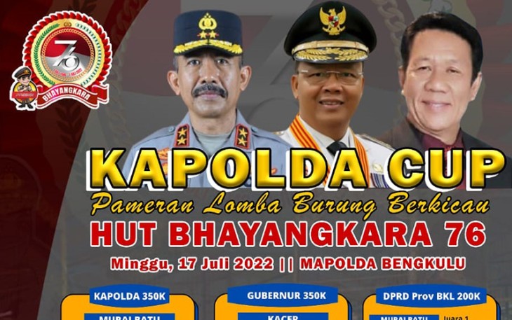 Kapolda Cup "Lomba Burung Berkicau" Hari Bhayangkara