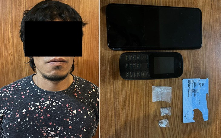 Tersangka dan barang bukti saat diamankan