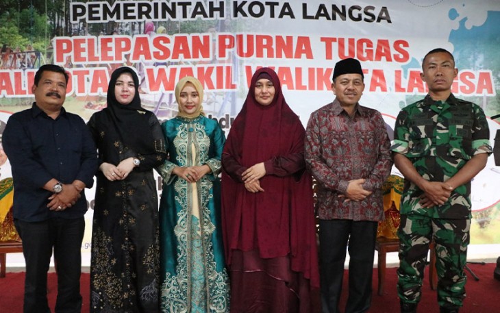 Dandim 0104/Atim saat Hadiri Pelepasan Purna Tugas UMARA Wali dan Wakil Kota Langsa