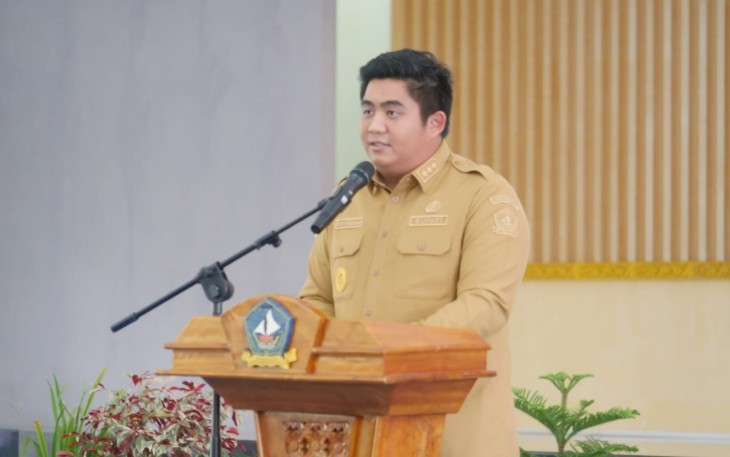 Bupati Bintan Roby Kurniawan, Senin (07/08) di Aula Bandar Seri Bentan.