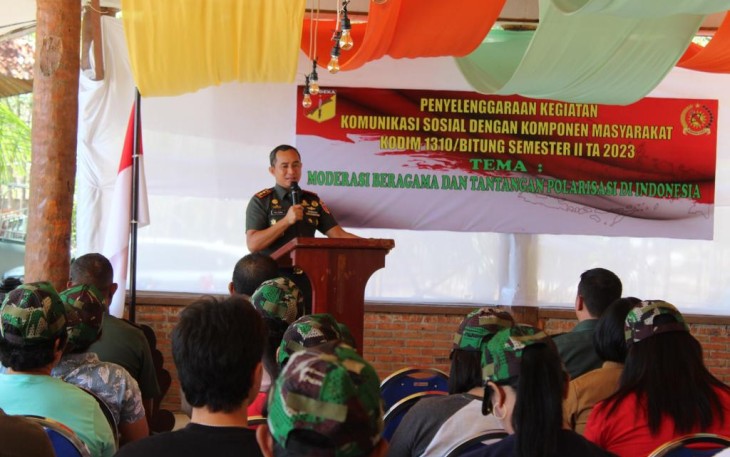 Dandim 1310/Bitung saat memberikan sambutan