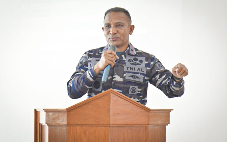 Komandan Pangkalan Utama TNI Angkatan Laut (Danlantamal) IX Ambon, Brigjen TNI (Mar) Said Latuconsina, M.M., M.T., M.Tr. Opsla