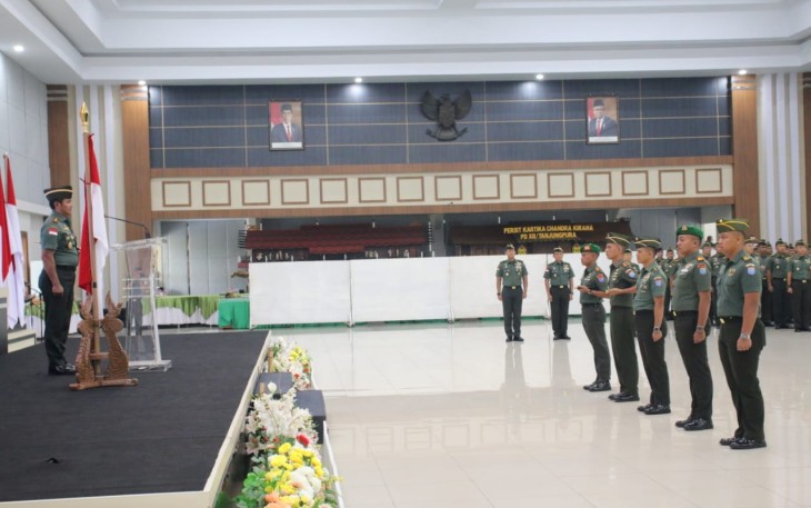 Pangdam XII/Tpr Terima Laporan Korps Kenaikan Pangkat Perwira 