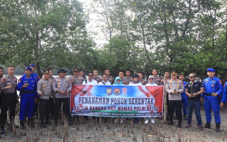Bid Humas Polda Bengkulu Gelar Penanaman Pohon