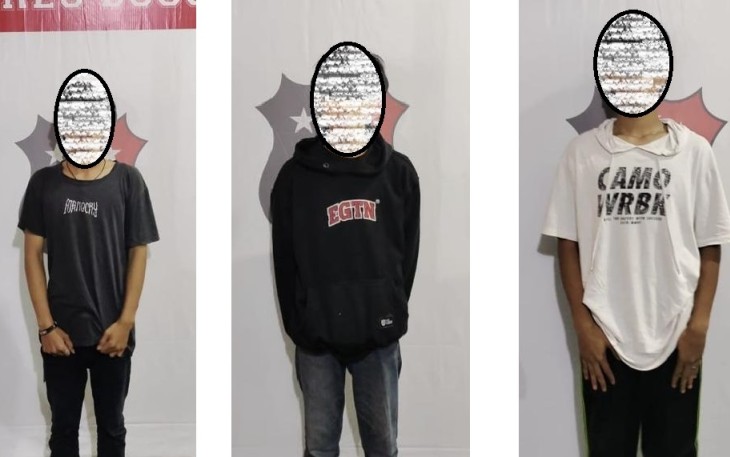 Tiga Terduga Pelaku Penganiayaan  