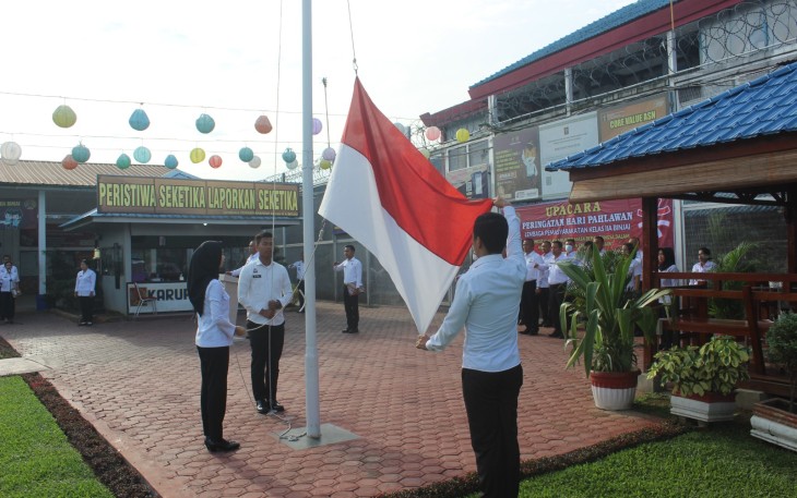 Lapas Kelas IIA Binjai Gelar Upacara Peringatan Hari Pahlawan 