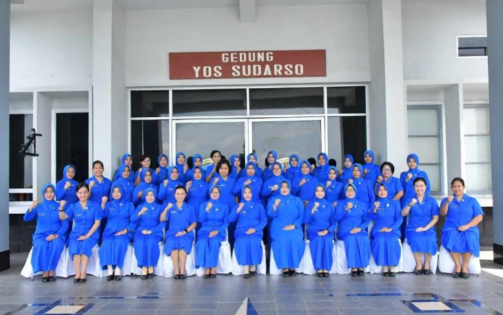 Ketua Korcab VI DJA II Ikuti Pengarahan Ketua Umum Jalasenastri Melalui Vicon
