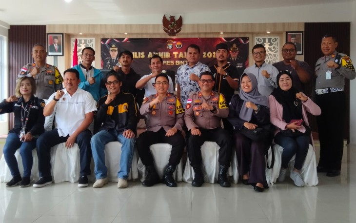 Polres Bintan Gelar Rillis Akhir Tahun 2023 di Aula Sarja Arya Racana 
