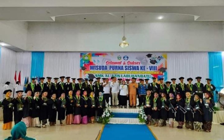 Wakil Labuhanbatu Hadiri Purna Siswa SMK Al Azis 