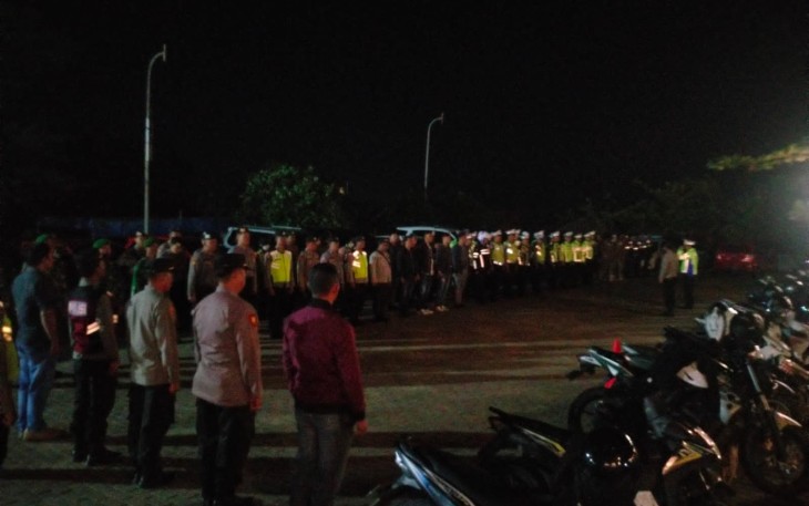 Patroli Malam Dirlantas dan Kapolresta Bengkulu