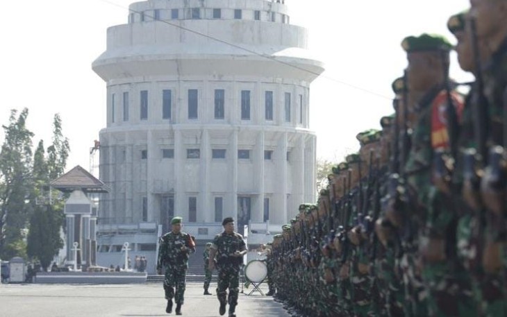 Pangdam V Brawijaya saat Sambut Satgas Pamtas RI-PNG