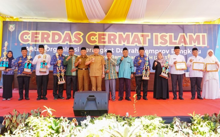 Lomba Qasidah Rabana dan Cerdas Cermat Islami antar OPD Provinsi Bengkulu Ditutup Meriah