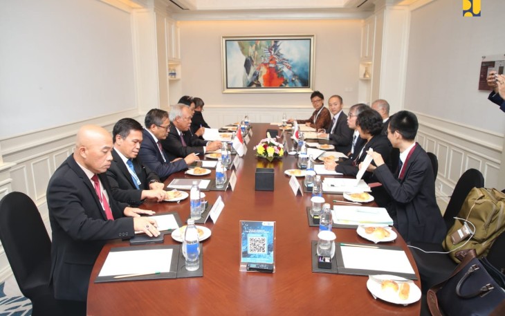 Menteri PUPR Basuki Hadimuljono saat Pertemuan Bilateral dengan Jepang, Kamis (12/102/2023). 
