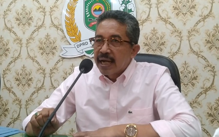 Ketua Pansus LKPj DPRD Kabupaten Trenggalek, Sukarudin, saat dikonfirmasi setelah rapat bersama OPD, dan TAPD, di ruang aula DPRD Kabupaten Trenggalek, Kamis (27/4/2023).
