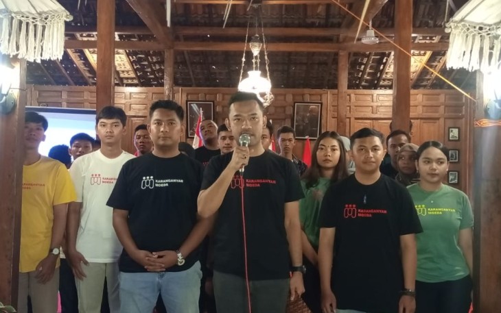 Deklarasi Komunitas Karanganyar Moeda, di kawasan Tegalsari, Bejen, Karanganyar, Sabtu (28/10/2023)