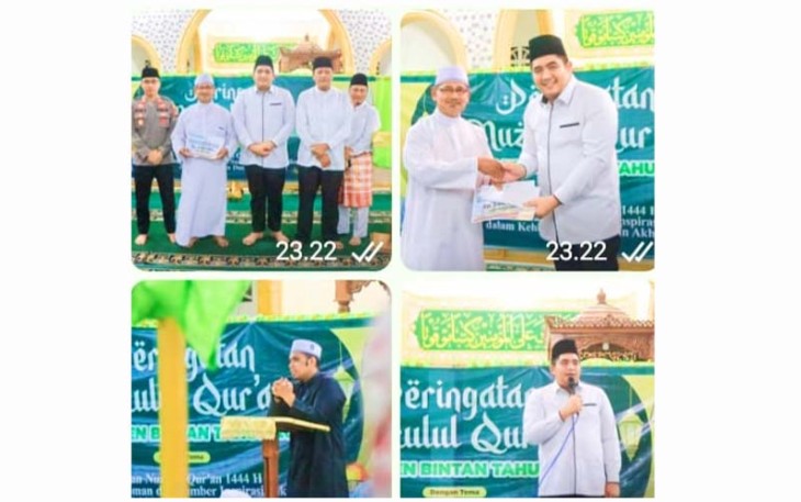 Bupati Bintan saat Peringati Nuzulul Qur'an 1444 H bersama Jamah Al Mau'izoh Kecamatan Kijang 