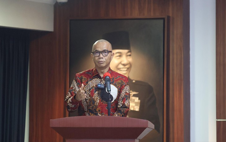 JAM-Intelijen Dr. Reda Manthovani saat memberikan pemaparan pada acara Rapat Koordinasi Bidang Nasional (RAKORBIDNAS) DPP-PDI dengan Tema ”Mewujudkan Pemilu Jurdil dan Sistem Pencegahan Kecurangan Pemilu”, Jumat 24 November 2023.