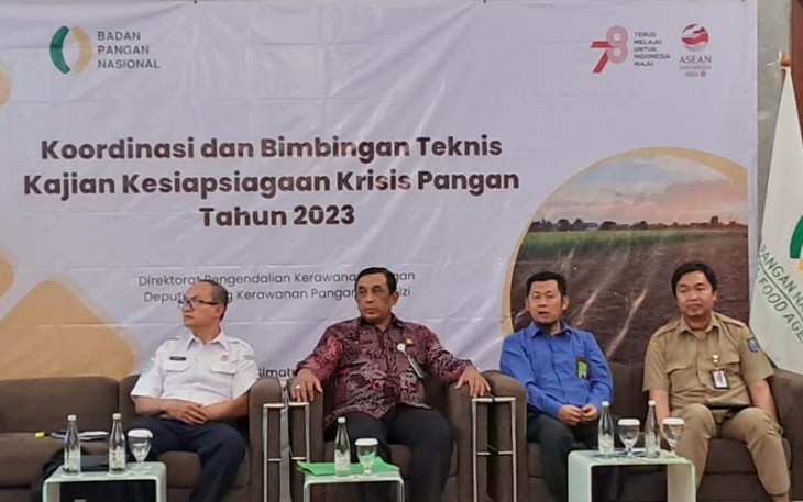 Plh Direktur SUPD I, Ditjen Bina Bangda, Gunawan Eko Movianto dalam acara Koordinasi dan Bimtek Kajian Kesiapsiagaan Krisis Pangan Tahun 2023,  di Jakarta, Selasa, (3/10/2023).