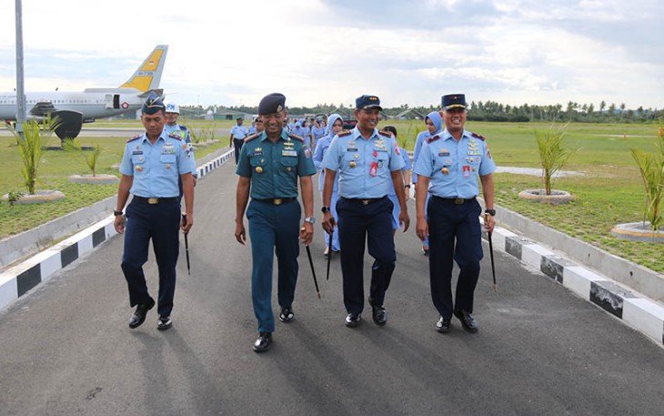 Danlanud Raden Sadjad Natuna saat sambut Dankosek IKN 