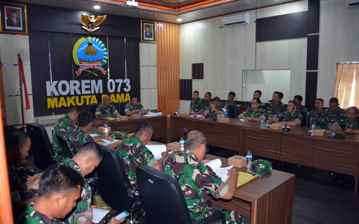 Rakor garjas dalam rangka UKP anggota Korem 073/Mkt