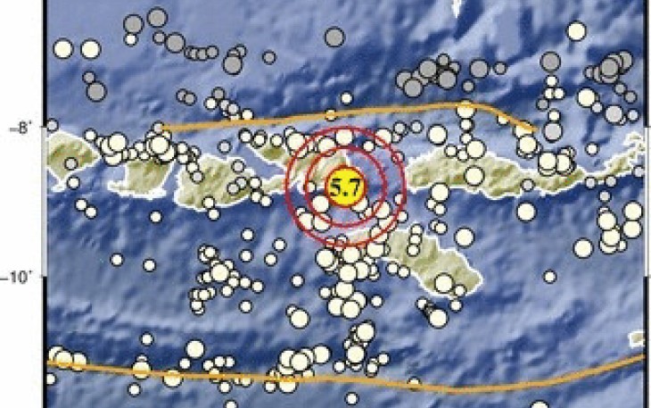 Gempa M5,7 di provinsi NTB