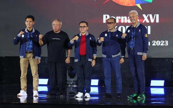 Ketum Korpri Prof Dr Zudan Arif Fakrulloh saat membuka Pornas XVI Korpri 2023 di Kota Semarang Jateng 