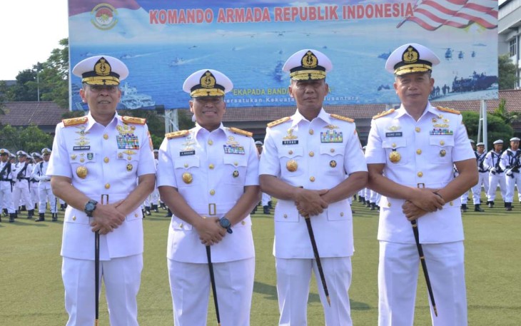 Foto bersama usai sertijab Pangkoarmada I dan Pangkoarmada II di Jakarta 