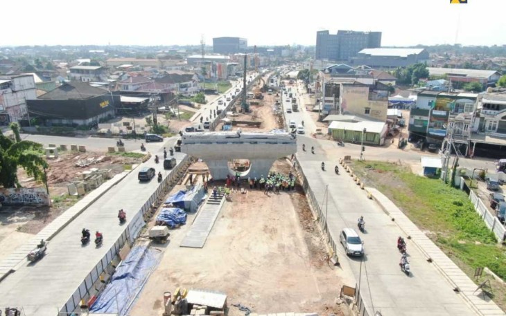 Pembangunan flyover Sekip Ujung di Kota Palembang