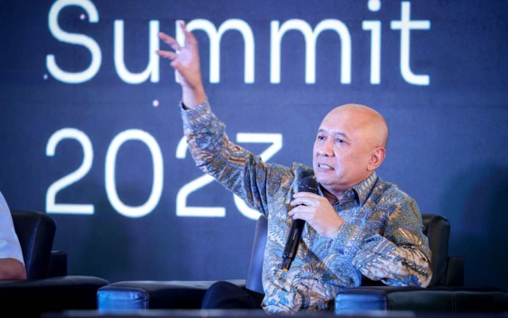 MenkopUKM Teten Masduki saat Road to Indonesia Startup Ecosystem Summit 2023 di Solo Techno Park Surakarta Jawa Tengah, Jum'at (11/8)