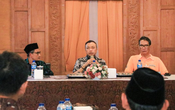 Wakil Bupati Blitar Rahmat Santoso Saat Berikan Sambutan di Acara Dialog bersama FKUB Kabupaten Blitar, Jumat 8 September 2023.