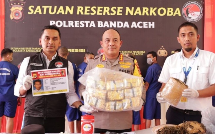 Kapolresta Banda Aceh Kombes Pol Fahmi Irwan Ramli saat konferensi pers, Senin (11/9)