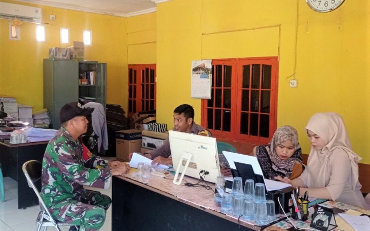 Komsos bersama aparat desa binaan 