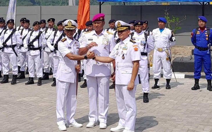 Foto bersama usai Slsertijab Danlanal Banten, Jum'at (15/9)