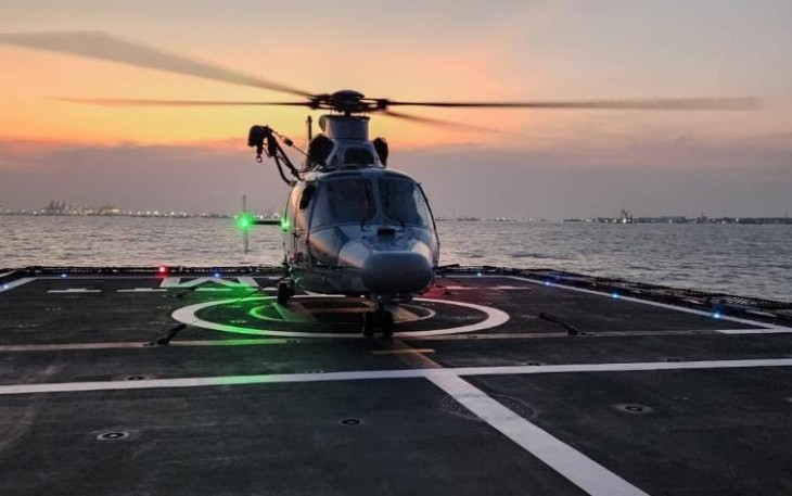 Heli Panther Wing Udara 2 Latihan SBO di KRI REM-331