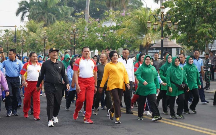 Olahraga bersama Panglima TNI di Kabupaten Madiun, Jum'at (20/10)
