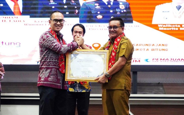 Wali Kota Bitung Hadiri Peresmian 76 Desa/Kelurahan Sadar Hukum di Sulut 