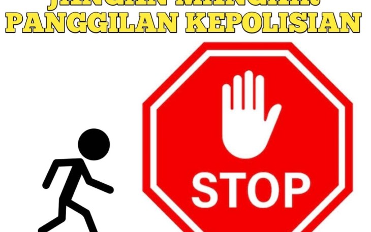 Ilustrasi mangkir pemanggilan kepolisian 