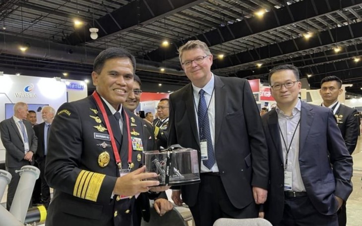 Kasal Laksamana TNI Muhammad Ali saat di IMDEX Asia 2023 Singapura (3/5)