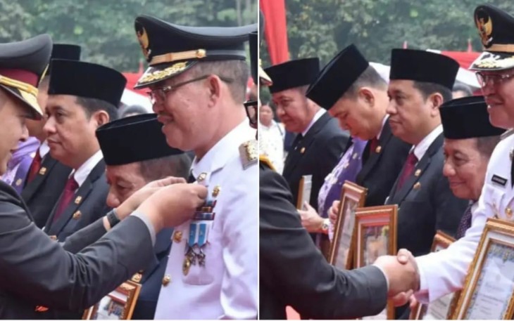 Wali Kota Pagar Alam Terima Penghargaan dari Kapolda Sumsel di HUT Bhayangkara 