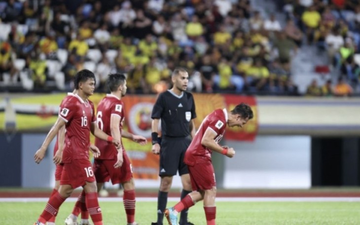 Skuad Timnas Indonesia saat melawan Brunei Darussalam di leg ke 2, Selasa (17/10)