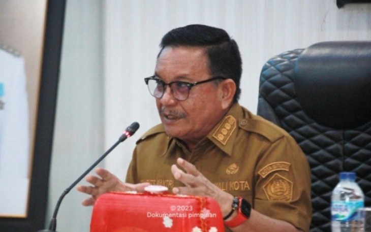 Walikota Bitung saat memberikan arahannya