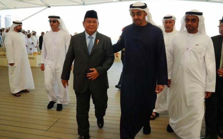 Menhan Prabowo saat Hadiri Undangan Presiden UEA Mohamed bin Zayed