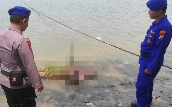Satpolairud Polres Pandeglang saat Datangi TKP Penemuan Mayat Pria
