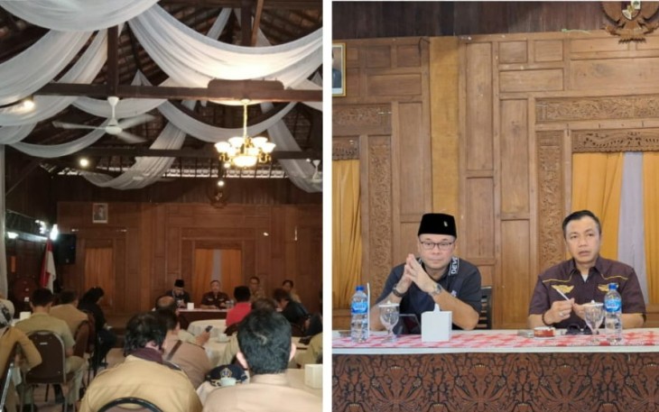 Wakil Bupati Blitar Rahmat Santoso Mengumpulkan Lurah se- Kabupaten Blitar, Senin 9 Oktober 2023.
